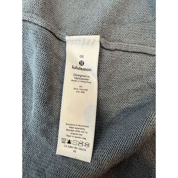 Lululemon Open Mind Wrap Women's One Size Blue - Picture 6 of 8